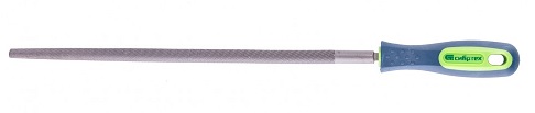 Напильник, 300 мм, круглый, двухкомпонентная рукоятка, №2 Сибртех