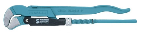 Ключ трубный рычажный 1, №1, цельнокованый, CrV, тип "S" Gross 15611