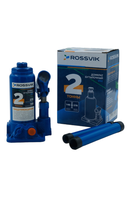 Домкрат бутылочный ROSSVIK V02, г/п 2,0т