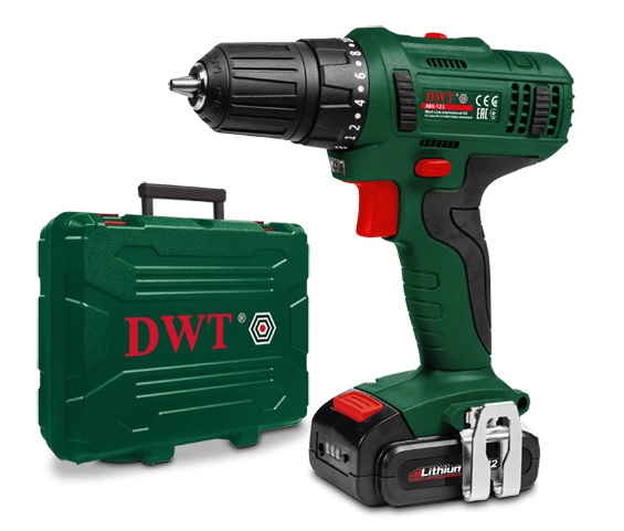 Дрель аккумуляторная DWT ABS-12 Li-2 BMC, 12В LI-ion, 1.5Aч, 10мм, 17/25 Нм