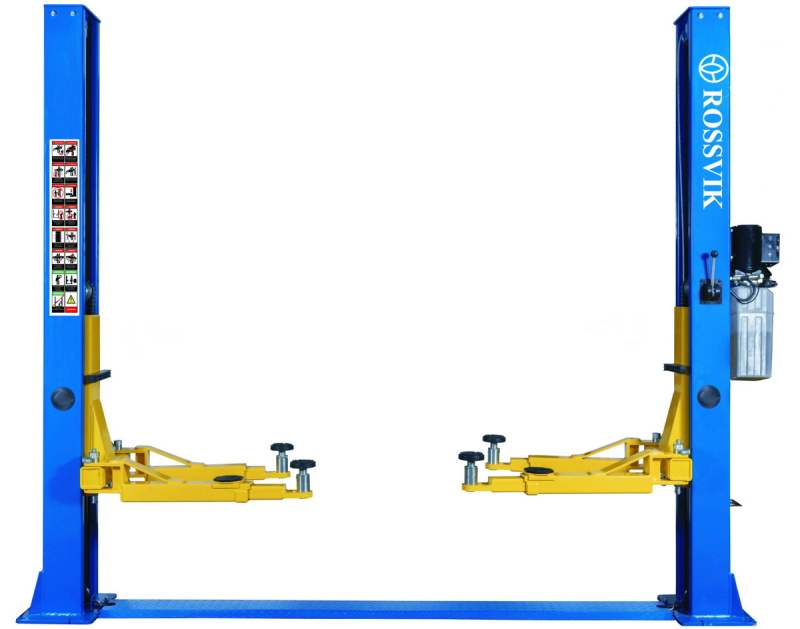 Автоподъемник двухстоечный ROSSVIK T4H г/п 4.0т, 380В. Синий