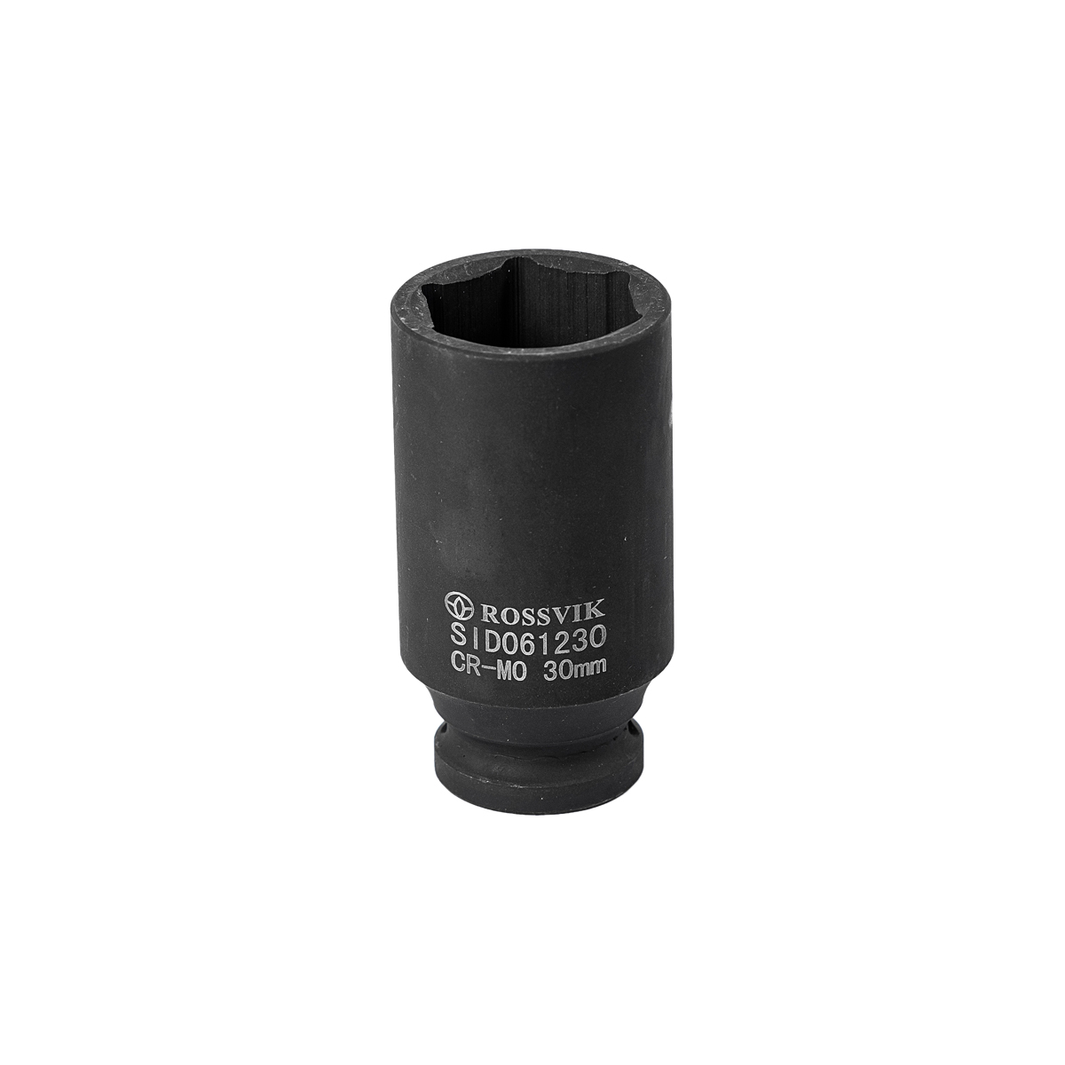 Головка торцевая ударная ROSSVIK SID061230, 1/2", 30 мм, 6-гранная, глубокая
