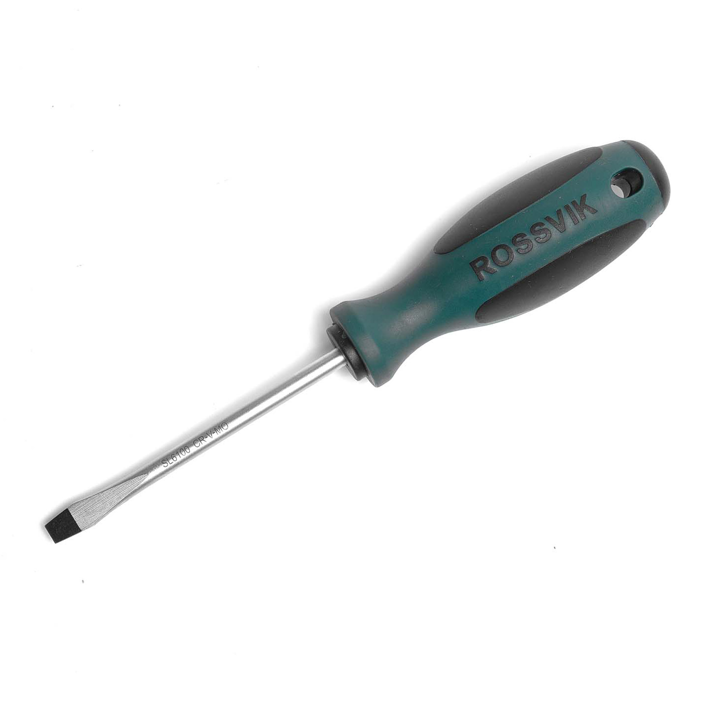 Отвертка шлицевая ROSSVIK SL6100, SL6*100 мм, длина 215 мм