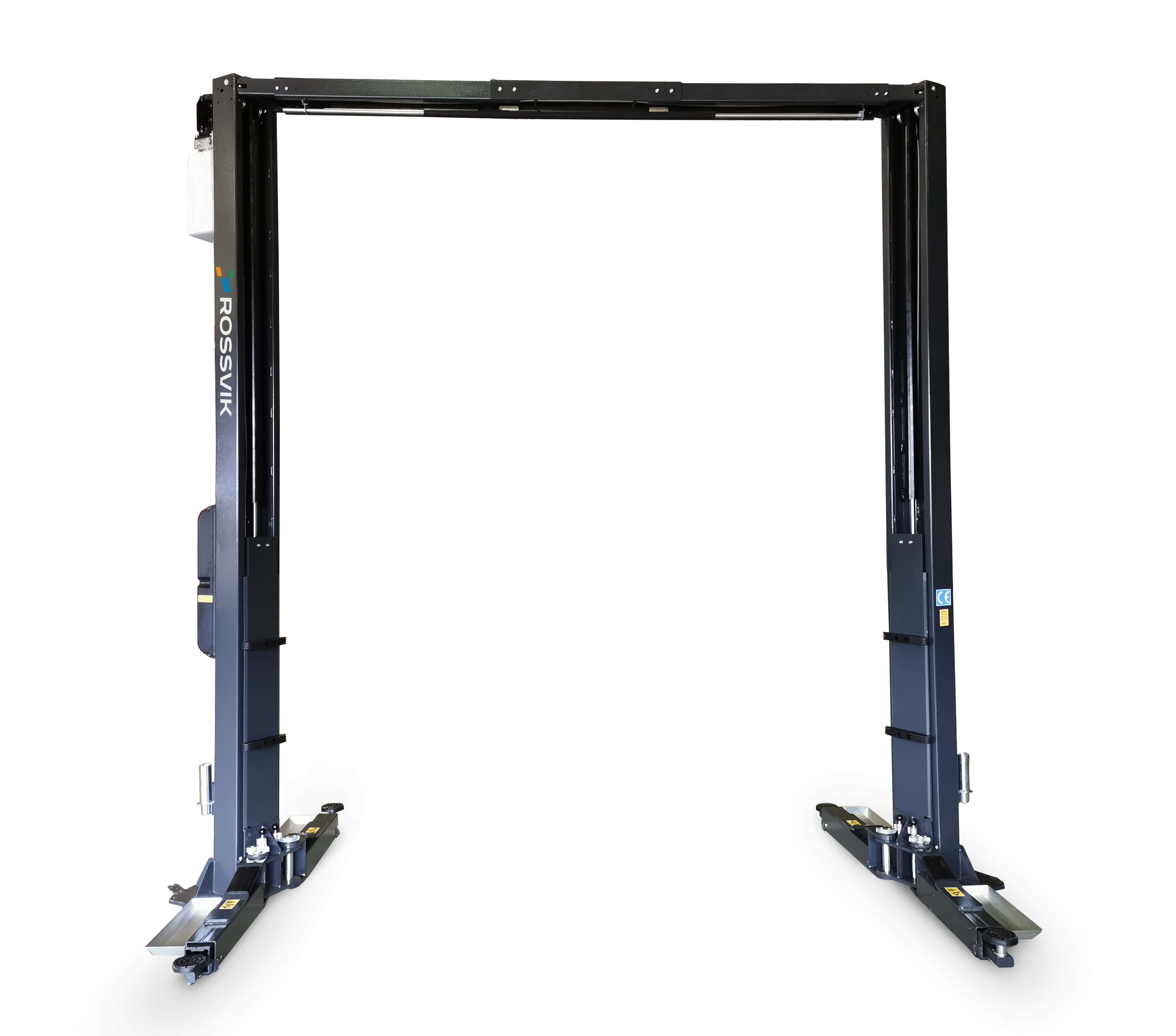 Автоподъемник двухстоечный ROSSVIK PRO V2-4.5L, г/п 4,5 т, 380 В, верхняя синхронизация, серый