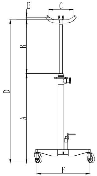 Стойка трансмиссионная ROSSVIK PRO RTJ1000, г/п 1000кг