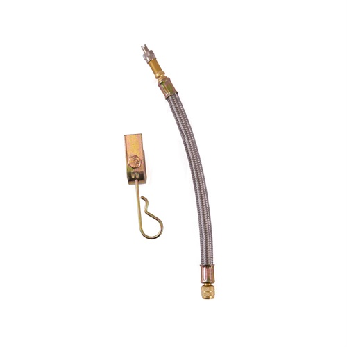 Удлинитель вентиля резиновый в металлической оплетке прямой EX-210-FM-U, 210 мм, крепеж