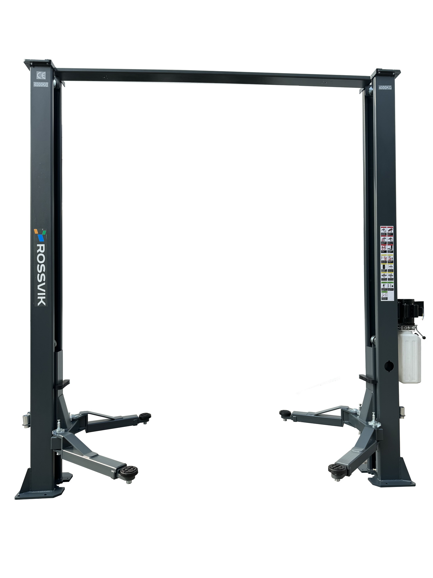 Автоподъемник двухстоечный ROSSVIK V2-4L г/п 4.0т, 380В, с верхней синхронизацией. Серый