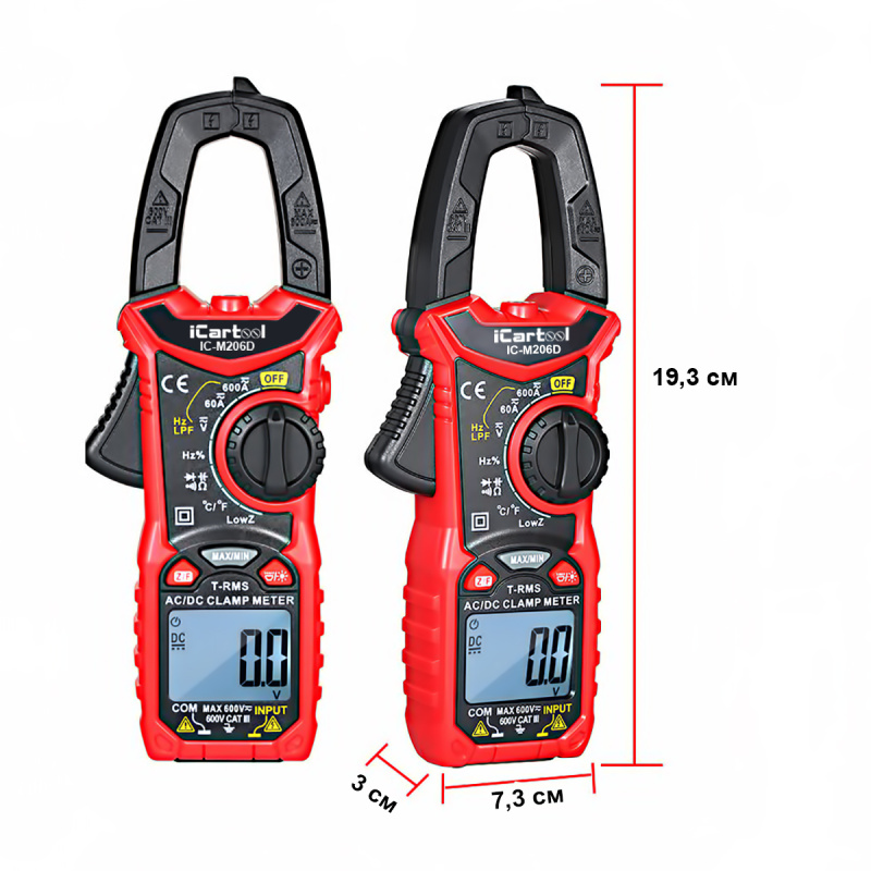 Токовые клещи ICARTOOL IC-M206D