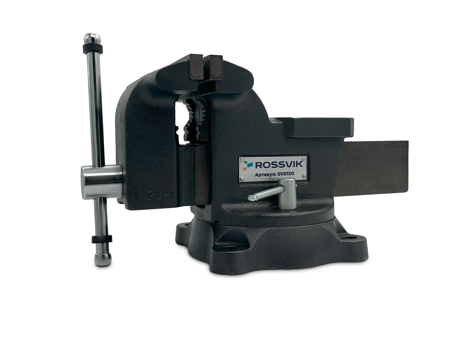 Тиски слесарные ROSSVIK SVD150, 150мм, поворотные, с наковальней