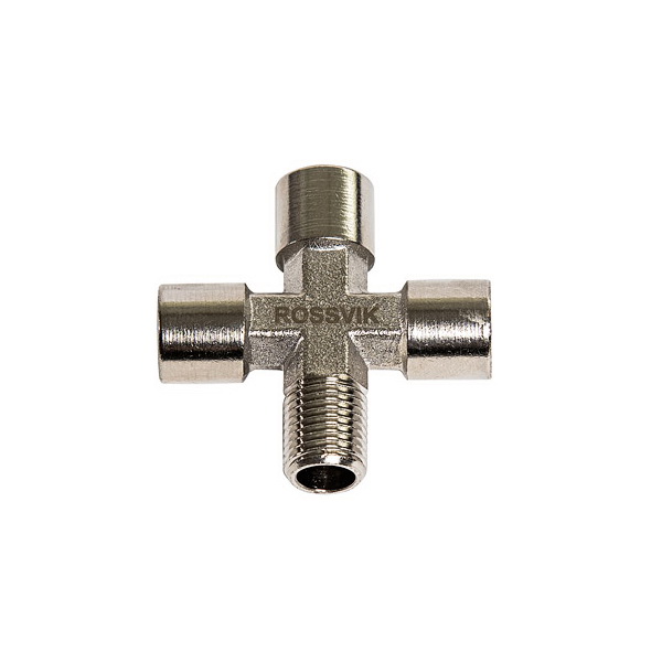 A138/2.R Соединитель крест ROSSVIK FFFM 1/4"