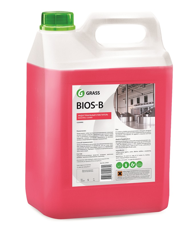 Моющее средство "Bios-B", 5кг высококонцентрированное щелочное