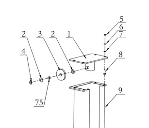 30400-A-2000G (п.1Top pulley weldment) Верхняя крышка