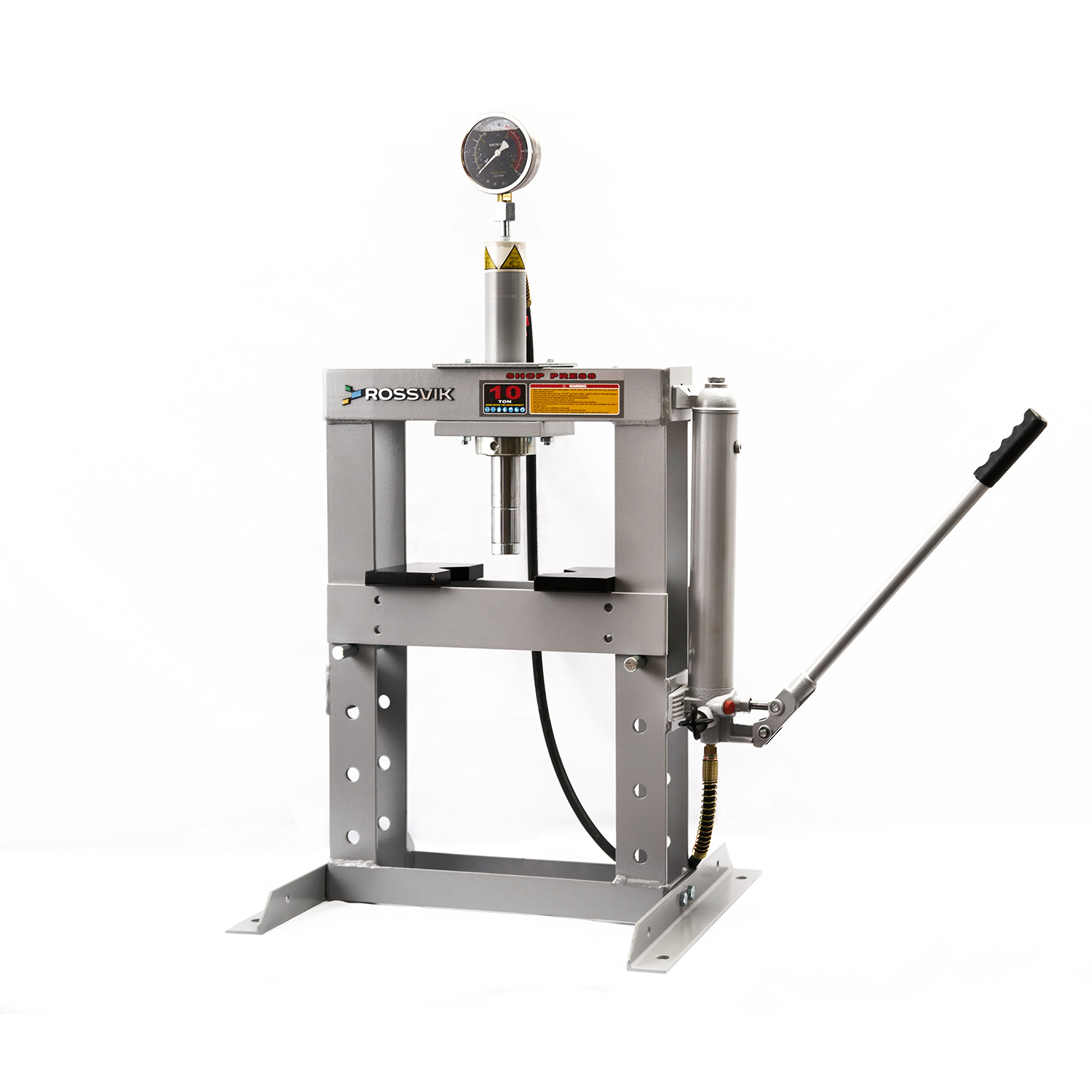 Пресс гидравлический  10 т ROSSVIK HJ0802, настольный, ручной, серый