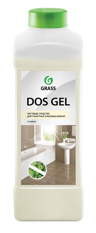 Чистящий гель "DOS GEL" дезинфицирующий, щелочной, 1л.