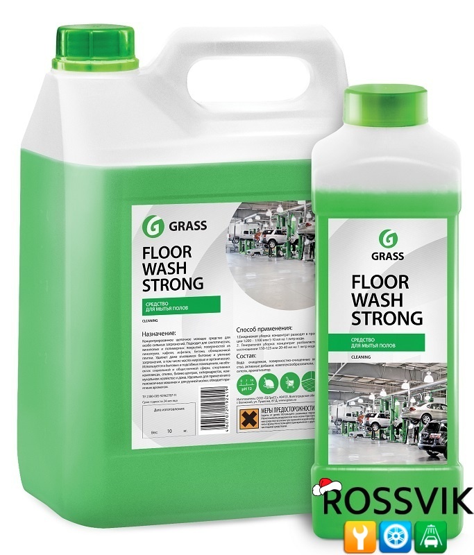 Моющее средство "Floor wash strong" для очистки и обезжиривания разл. поверхностей, 10кг от "Rossvik-SHOP"